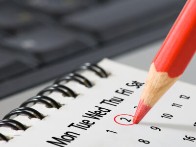 marking calendar pencil